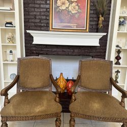 Beautiful Vintage Carved Walnut Louis XV French Armchair  Cut Skil