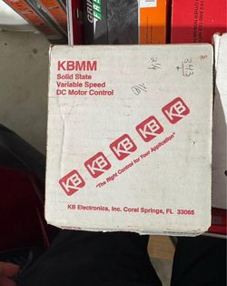 (2) KBMM Solid State Variable Speed DC Control