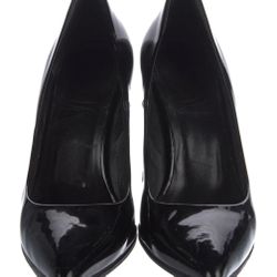 Gucci Bamboo Accent Patent Leather Pumps
