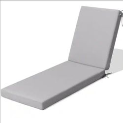 Outdoor Chaise lounge Cushion~NEW~ in Light Gray~ 71.5 in. x 20.5 in. (1-Piece)