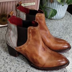 New Bed Stu Leather Ankle Boots Size 6 