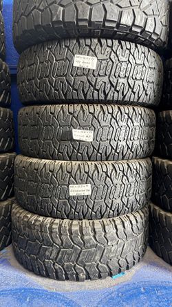 Set of 4 Used Tires LT35X12.5R17 RADAR RENEGADE A/T 35X12.5R17 ALL TERRAIN TRUCK JEEP TYRES 35 12.5 17