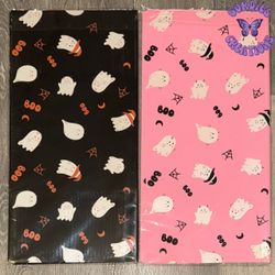 Halloween Ghosts Floral Bouquet Wrapping Paper