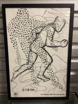 Vintage 1984 Olympics “Eric Heiden” Print/Poster by Jonathan Borofsky