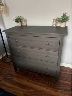 Dark gray farmhouse dresser