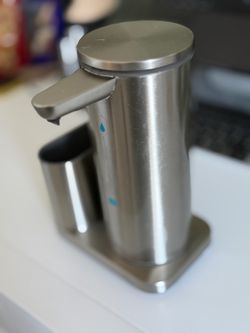 simplehuman 14 oz Sensor Dish Soap Pump + Sponge Caddy – Stainless Steel