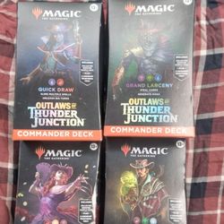 Magic The Gathering Outlaws Of Thunder Junction Full Set Of Commander Decks