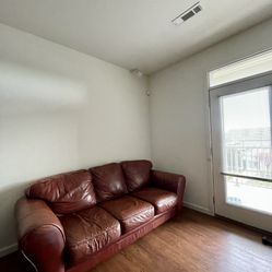 Leather couch and love seat