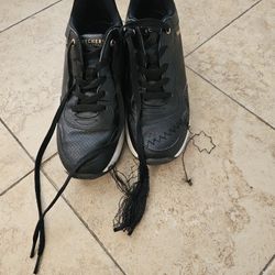 Sketchers Black Wedge Tennis Shoes Sneakers