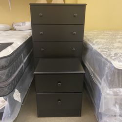 New Black Chest And Nightstand 