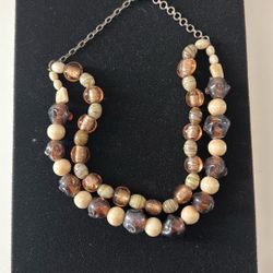 Beaded Two Strand Necklace 