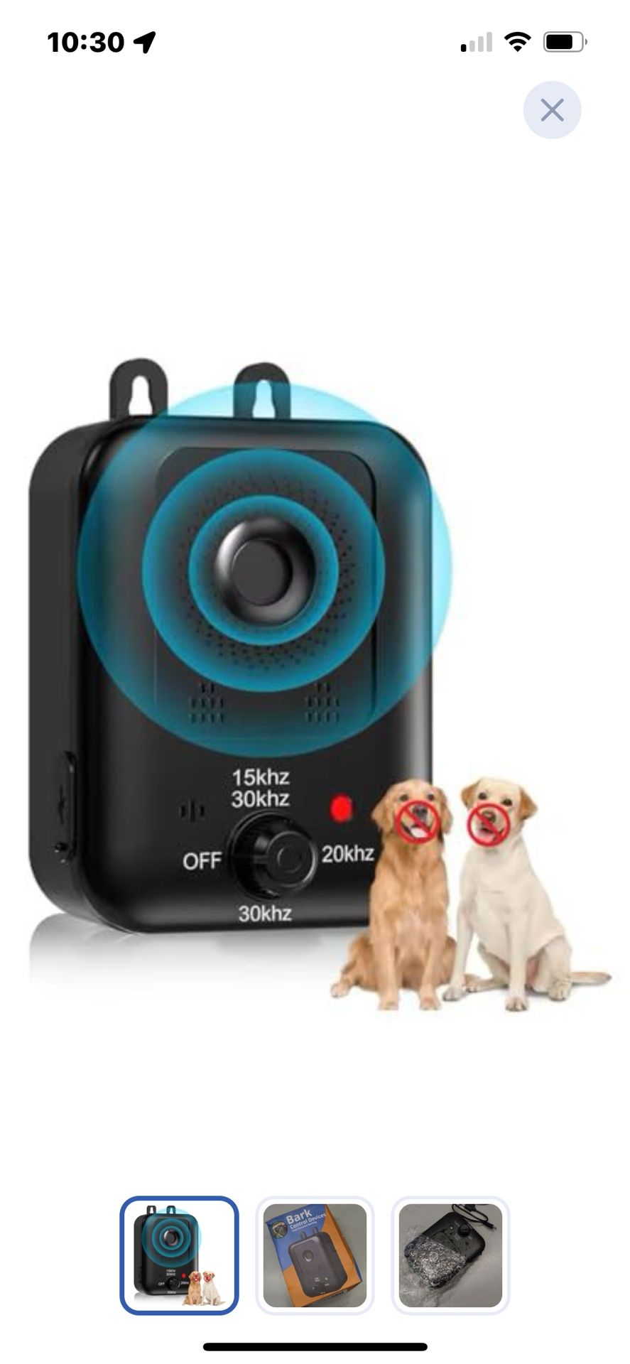 “New”Anti Barking Control Device W/3 Modes Rechargeable (retail$39)