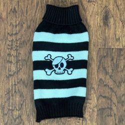 Dog🐾Pet Skull☠️Bones Striped Knit Sweater