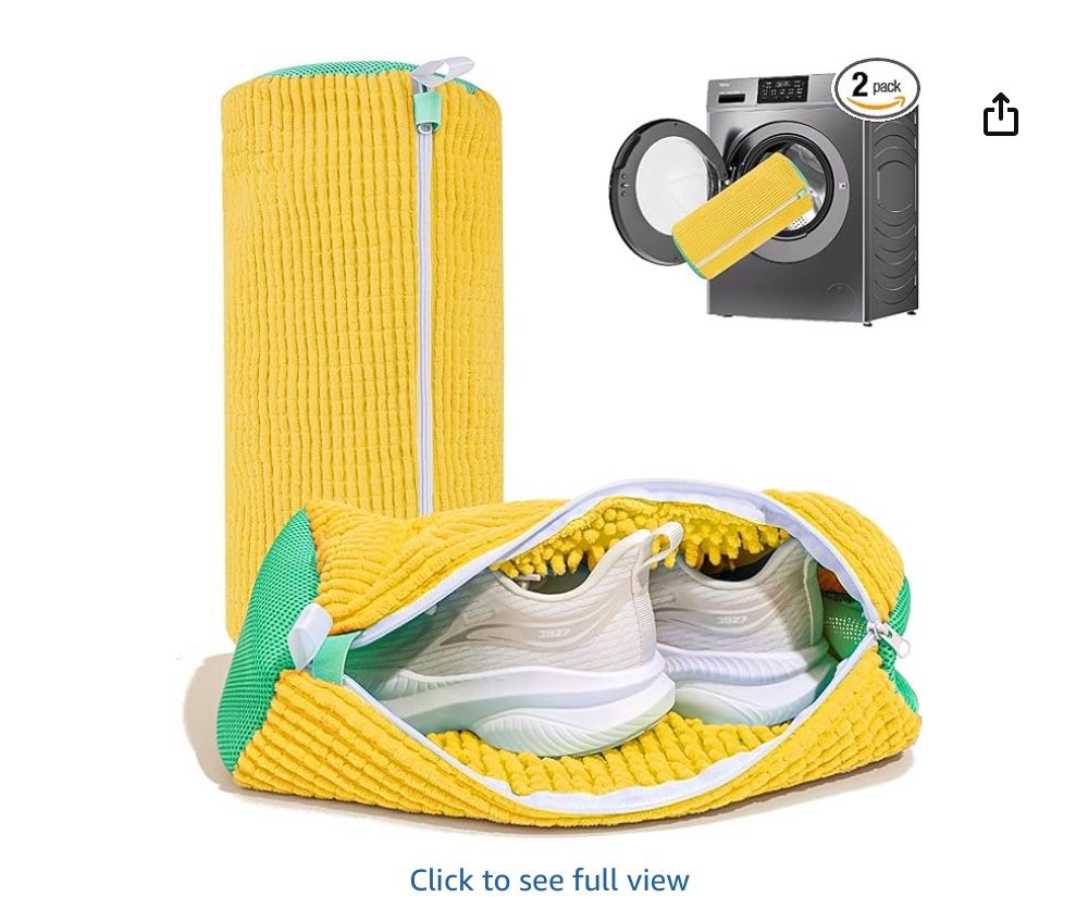 Shoe washing machine bag