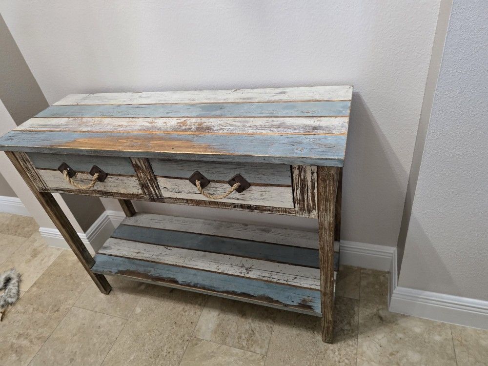 Rustic Wooden Console Table 