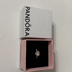 14 Karat Gold Heart Shaped Pandora Promise Ring 