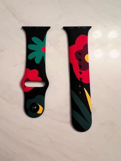 Apple Watch Band Floral Print Silicone