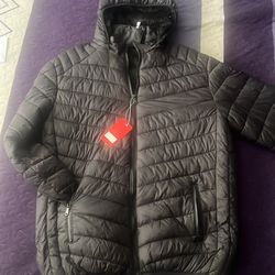 black puffer jacket