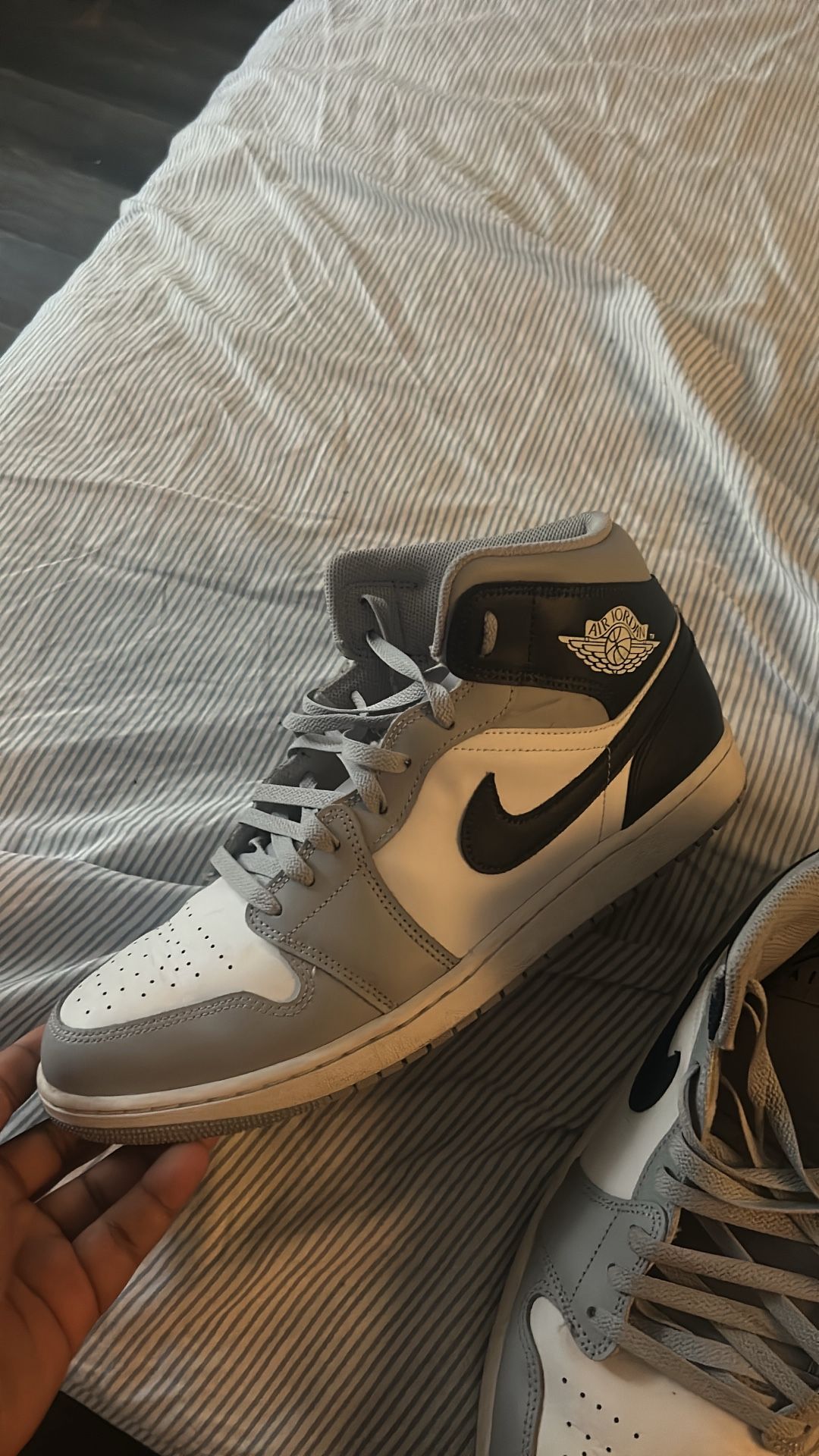 Air Jordan Mid 'Wolf Grey Midnight Navy' “ USED”