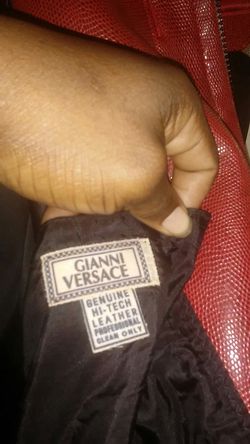 Gianni versace leather coat