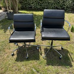 OFFICE EXECUTIVE CHAIRS WITH HANDLE FOR UP AND DOWN ADJUSTMENT ONLY OUT FOR PICTURES ALWAYS KEPT INDOORS
