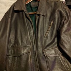 Brown Leather St. John's Bay Jacket
