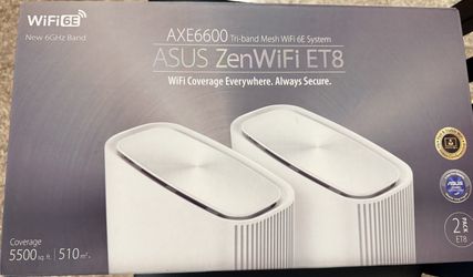 ASUS ZenWiFi ET8 WiFi 6E Mesh System – 2 Pack (Like New)