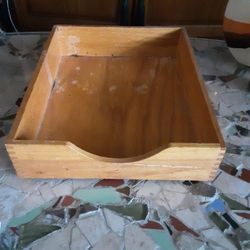 Vintage Wood Dovetailed Letter Tray