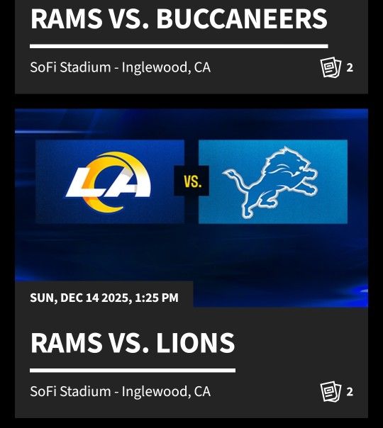 Rams Vs Lions