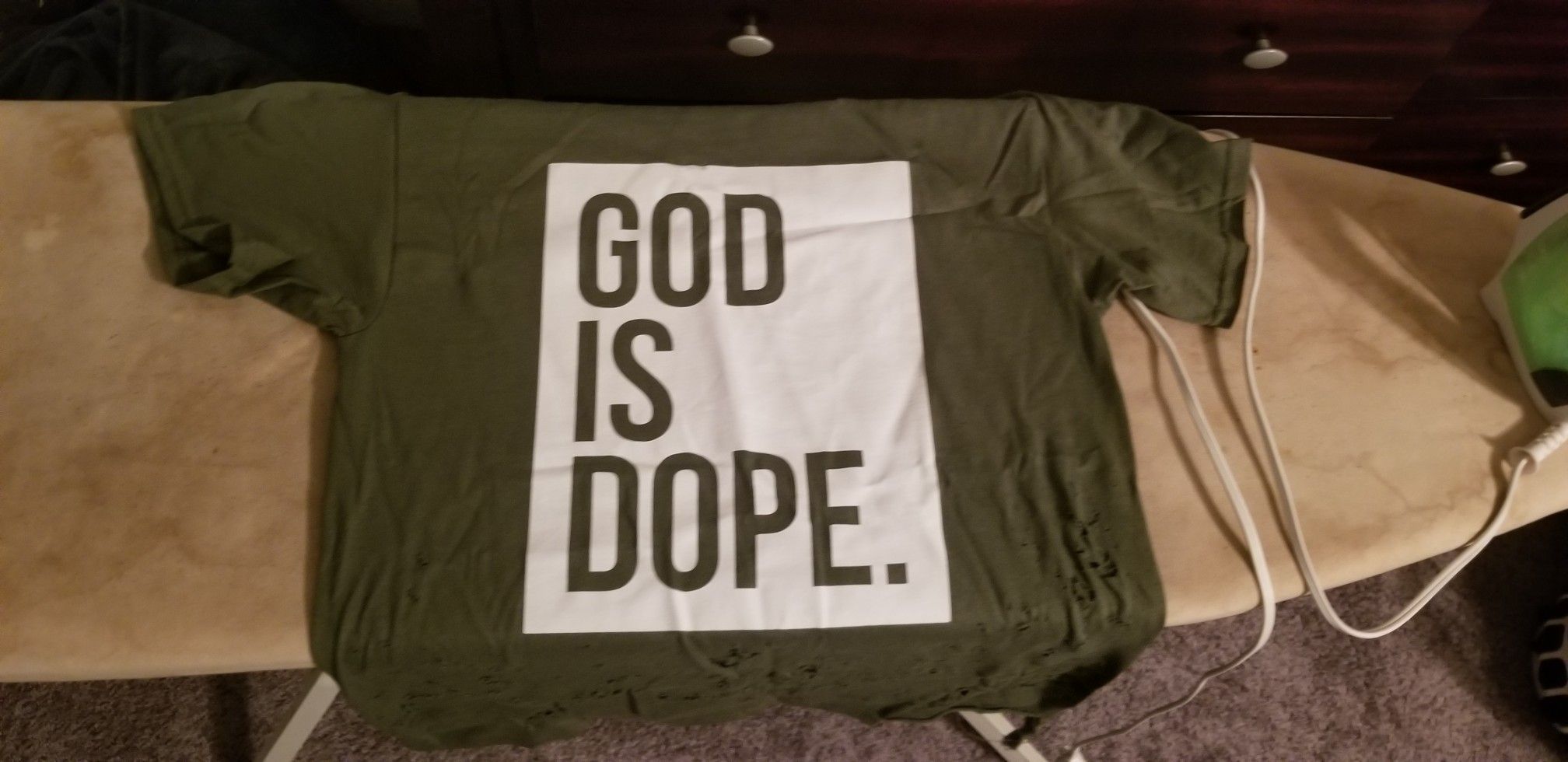 Womens Medium "God is Dope" tshirt.