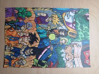 Dragon Ball Z Cell Saga Original Hand-Drawn art piece (multi media)