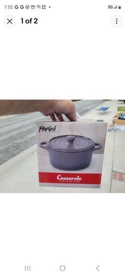 Brand-New In Box Parini Flameproof Ceramic Casserole Dish Pot With Lid 1 Qt. No Lower Offers Accepted