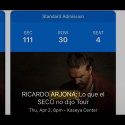 2 Entradas Para Ricardo Arjona