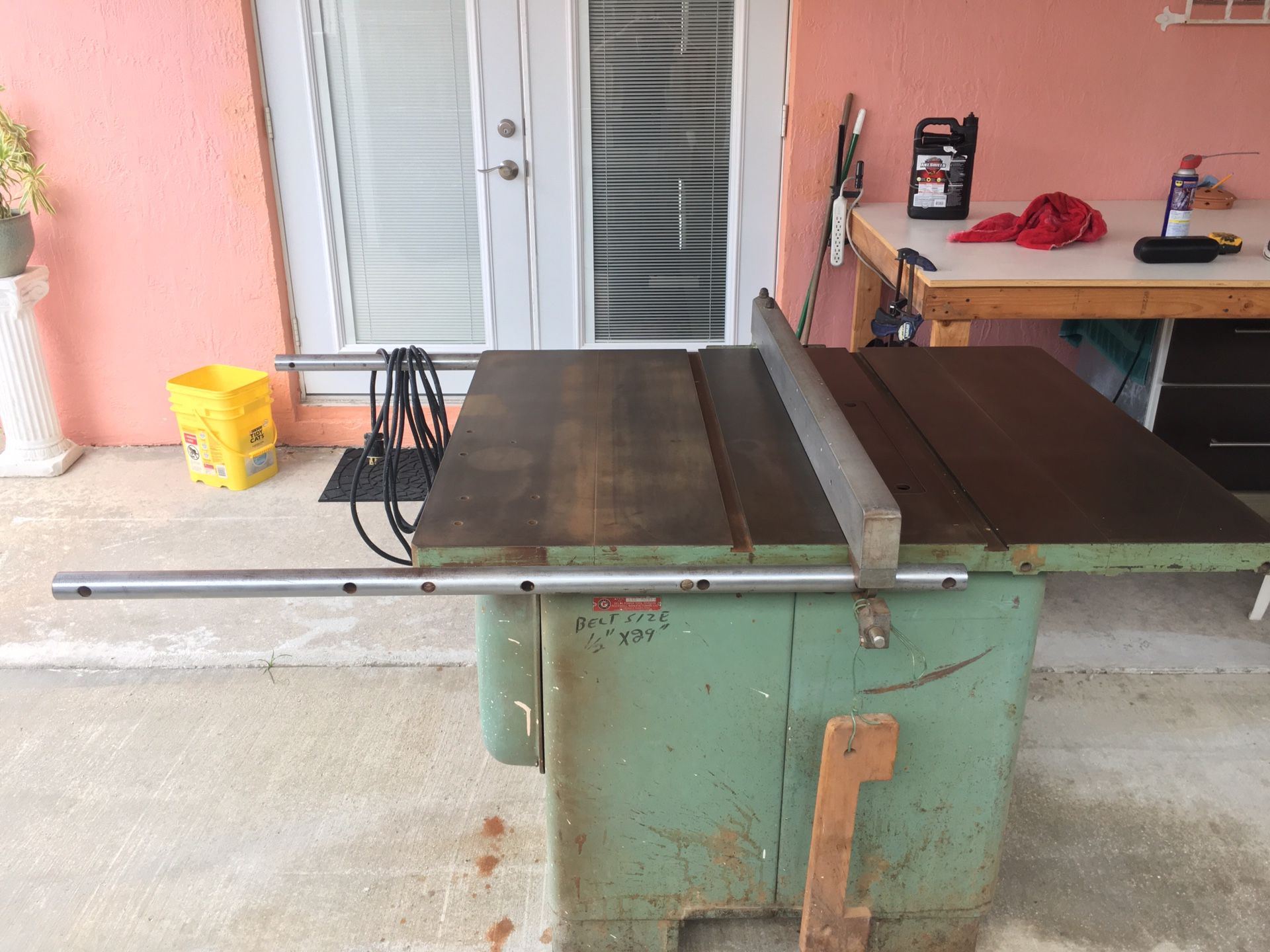 Vintage Delta Rockwell Table Saw tilting arbor 12 14 in blade for Sale