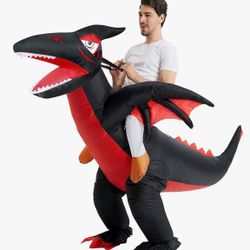 2 Inflatable Riding Dinosaurs 