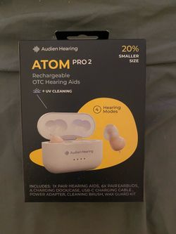 Audien Hearing Atom Pro 2 Rechargeable OTC Hearing Aids