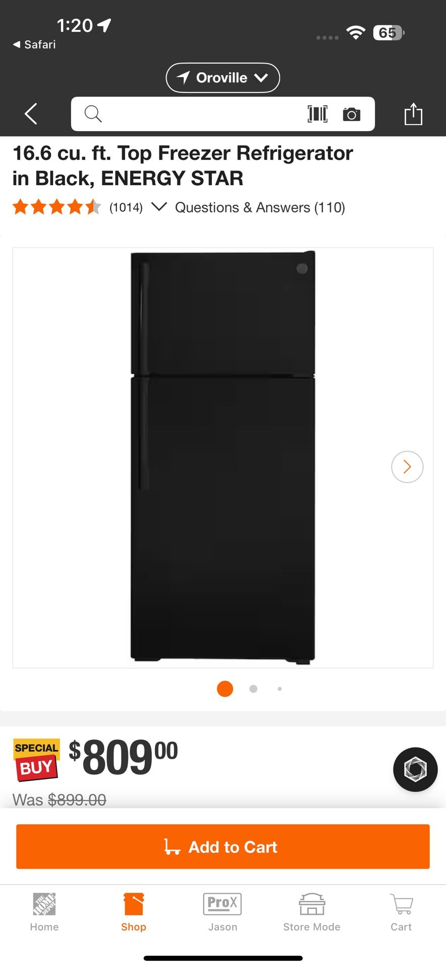 Brand new refrigerator still in box