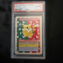 1997 POKEMON JAPANESE TOPSUN #25 PIKACHU BLUE BACK