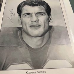 Buffalo Bills George Saimes Signed 8x10 