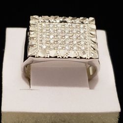 Sterling Silver Moissanite Ring 