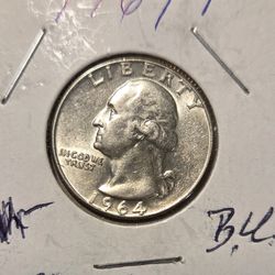 1964 Washington Quarter 90% Silver