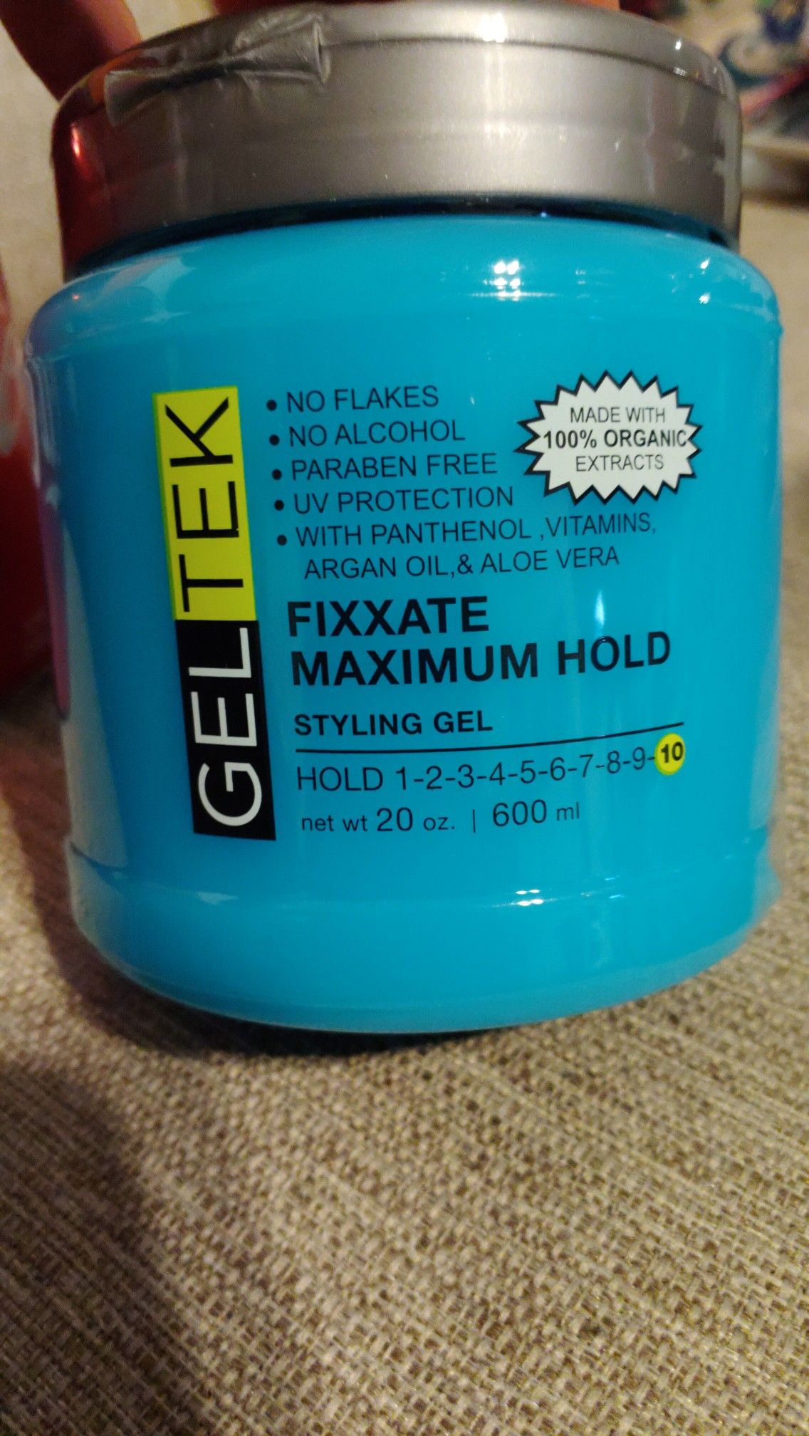 Styling Gel Fixxate maximum hold. Gel Tek 20oz