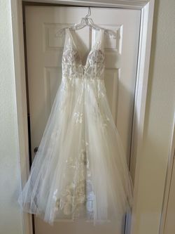 Willowby Wedding Dress and Hair Piece and Garter Set