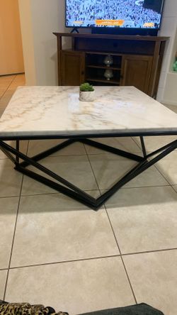 square real marble coffee table