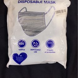 100 Black Face Mask 