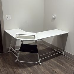 Gaming Desk L Shaped Computer Desk, Corner Desk for Home Office with Monitor Stand 58"