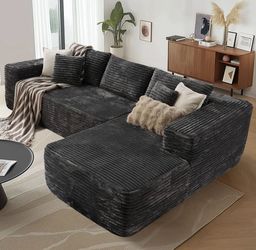 ovios 104" Cloud Sectional Couch with L-Shape Chaise,Modern Modular Sofa with Deep Seat