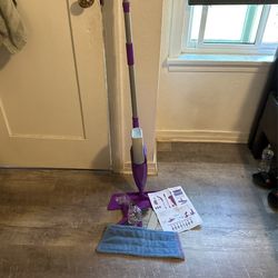 Click n Clean Multi-Surface Microfiber Mop with Sprayer and Duster