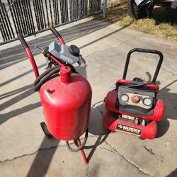 Sand Blaster and Portable Air Tank