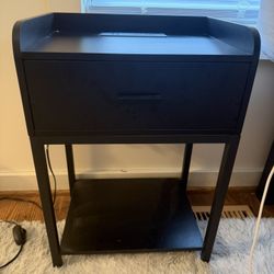 Black nightstand 
